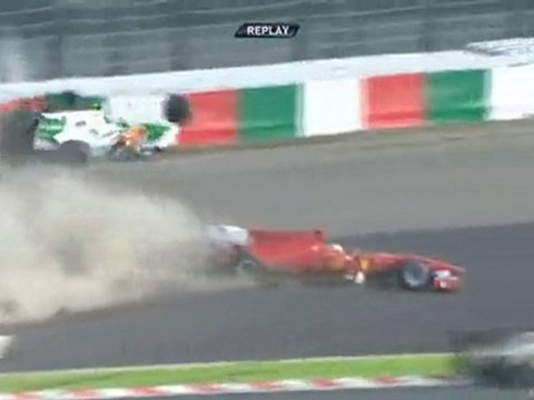 formule 1 japon start big big crash
