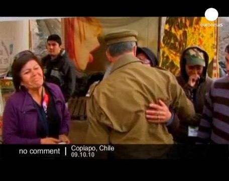 Chile miners families' celebrate as rescue... - no comment