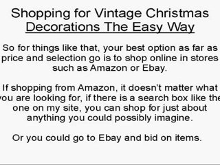 Vintage Christmas Decorations- Shopping Online