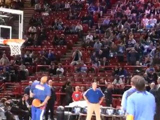 NBA Bercy Premiers Dunks echauffement