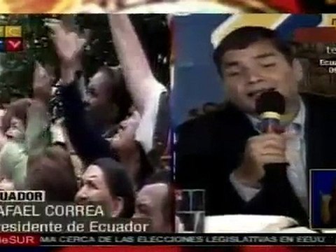 Expresa Correa su alegría por avances en rescate de mineros en Chile