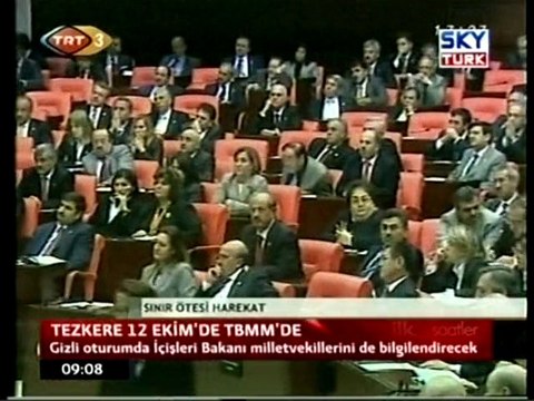 Tezkere 12 Ekim'de TBMM'de