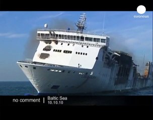 A ferry on fire on the Baltic Sea - no comment