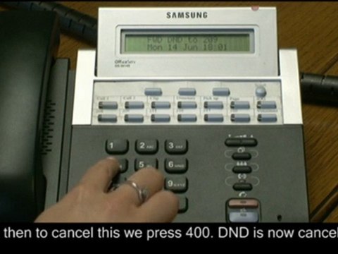 how to use DND on Samsung Telephone Systems