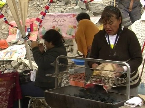 Le puits de secours des mineurs renforcé, prêt pour le sauvetage