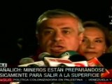 Mineros chilenos se preparan físicamente para su rescate (ministro)