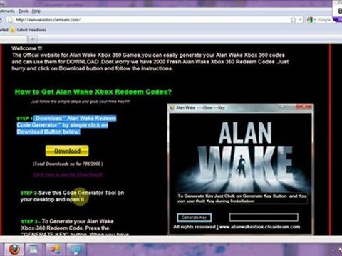 ALAN WAKE CODES XBOX 360 FREE