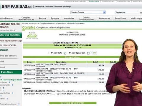Consulter ses comptes gratuitement sur BNPPARIBAS.NET