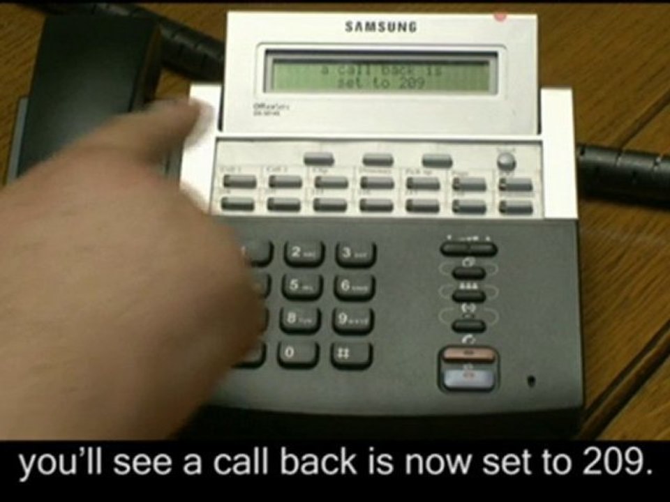 How to Set a Call Back on a Samsung Telephone System