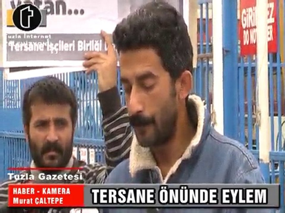TERSANE ÖNÜNDE EYLEM