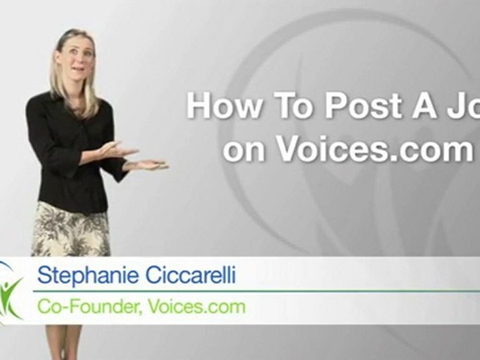 How to post a voice over job