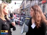 Les lycéens bloquent une avenue à Montpellier