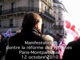 Manif du 12 octobre 2010 quartier Montparnasse
