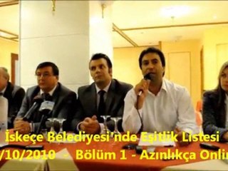 İskeçe Belediyesi'nde Eşitlik Listesi - Bölüm 1