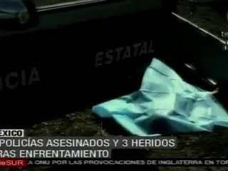 Hallan cuerpos de 8 policías en carretera de México