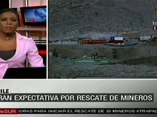 Gran expectativa por rescate de mineros en Chile