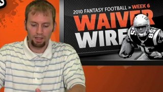 2010 Fantasy Football -  Week 6 Waiver Wire Pick Ups