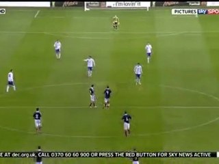 Chris Maguire from the halfway line (Scotland-Iceland U21)