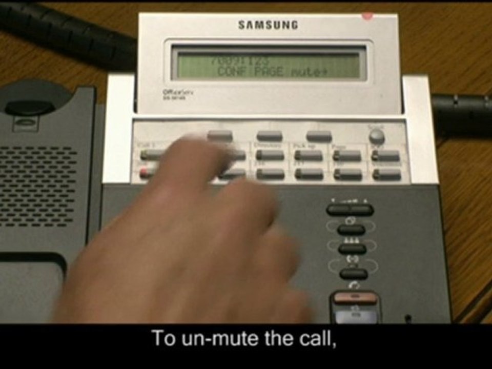 How you Mute Calls using Samsung Telephone System