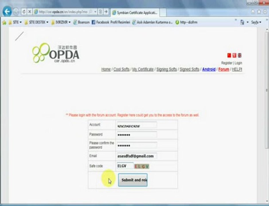 opda.cn üyelik alma ve giriş yapma