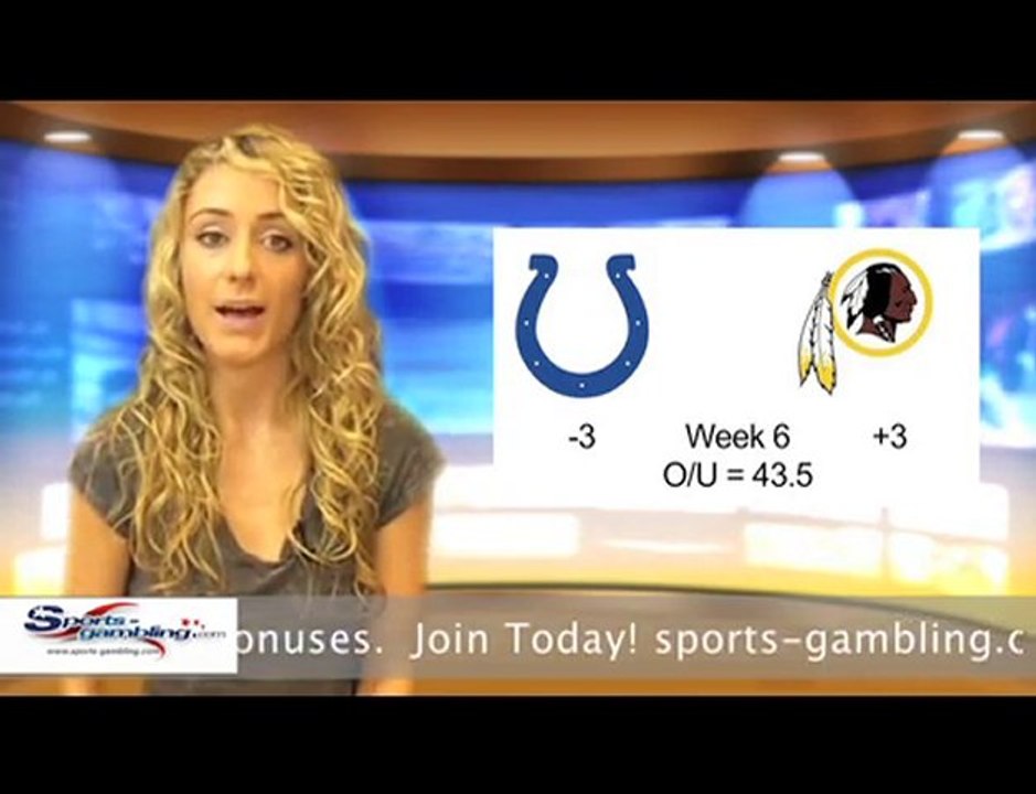 Colts vs Redskins NFL Showdown Sportsbook Betting Odds