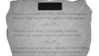 Personalized Memorial Stone: “I thought of you with love…”