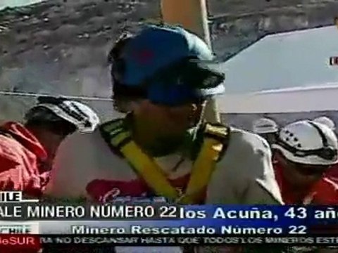 Chile: Samuel Avalos, minero 22º rescatado