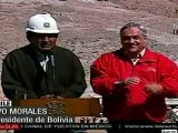 Evo Morales: muchas gracias mineros chilenos que cuidaron a mi hermano