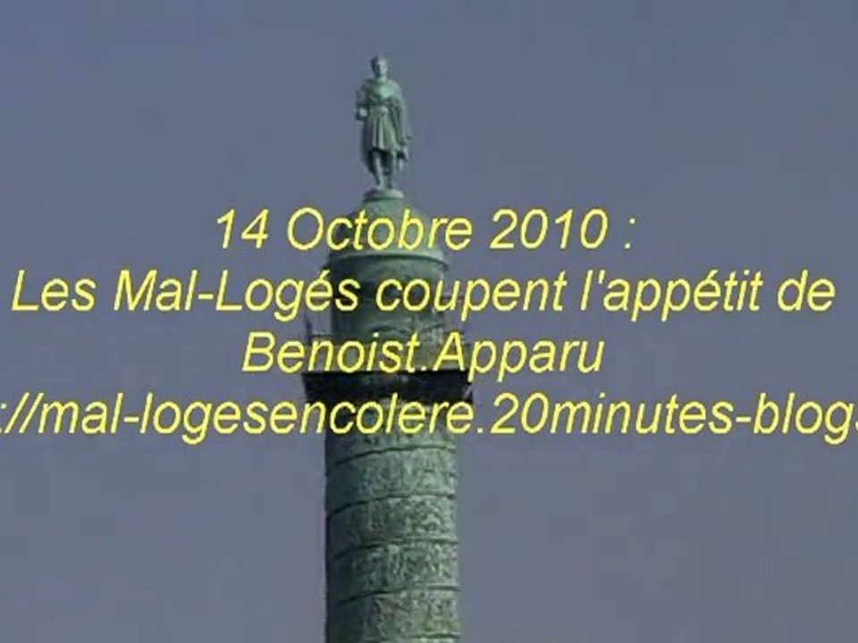 Les Mal-Logés coupent l'appétit de Benoist Apparu