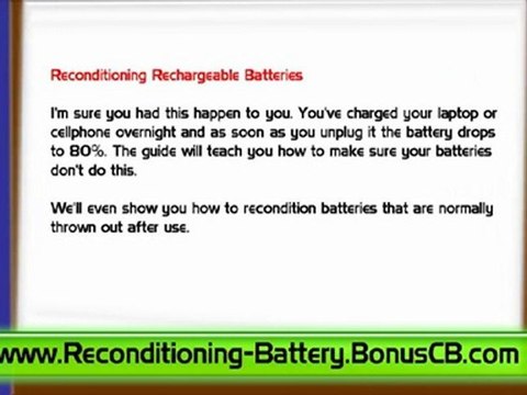 Car Battery Reconditioning