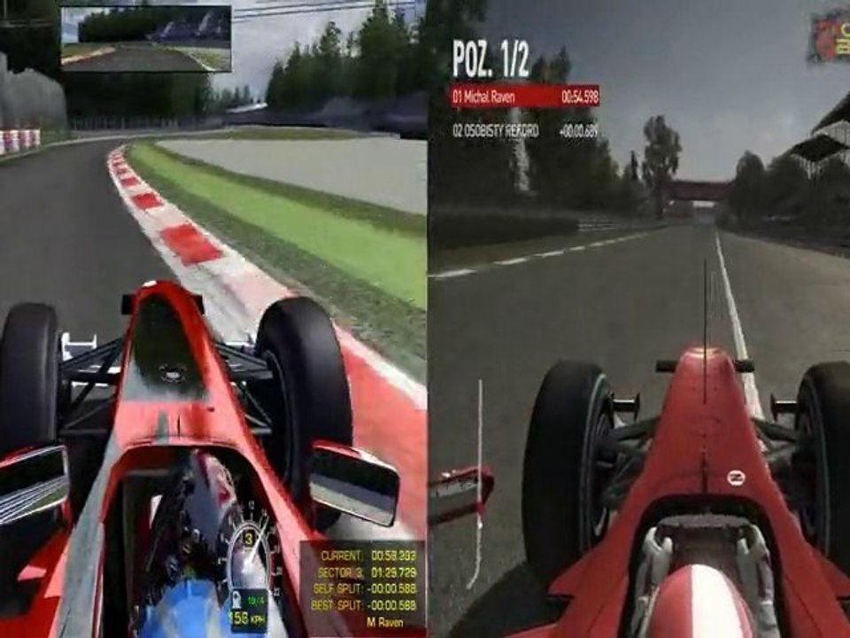 rFactor vs F1 2010 - Monza Track