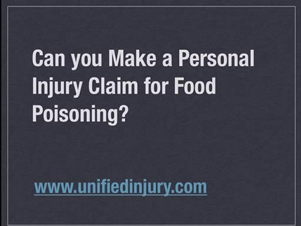 Can you make a personal injury claim for food poisoning?