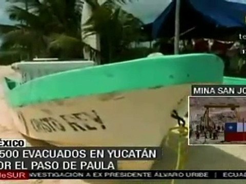 Evacúan a 2500 personas en México por huracán Paula