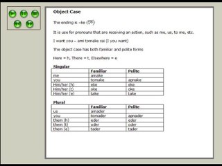 Learn Bengali Grammar Online: Object Case