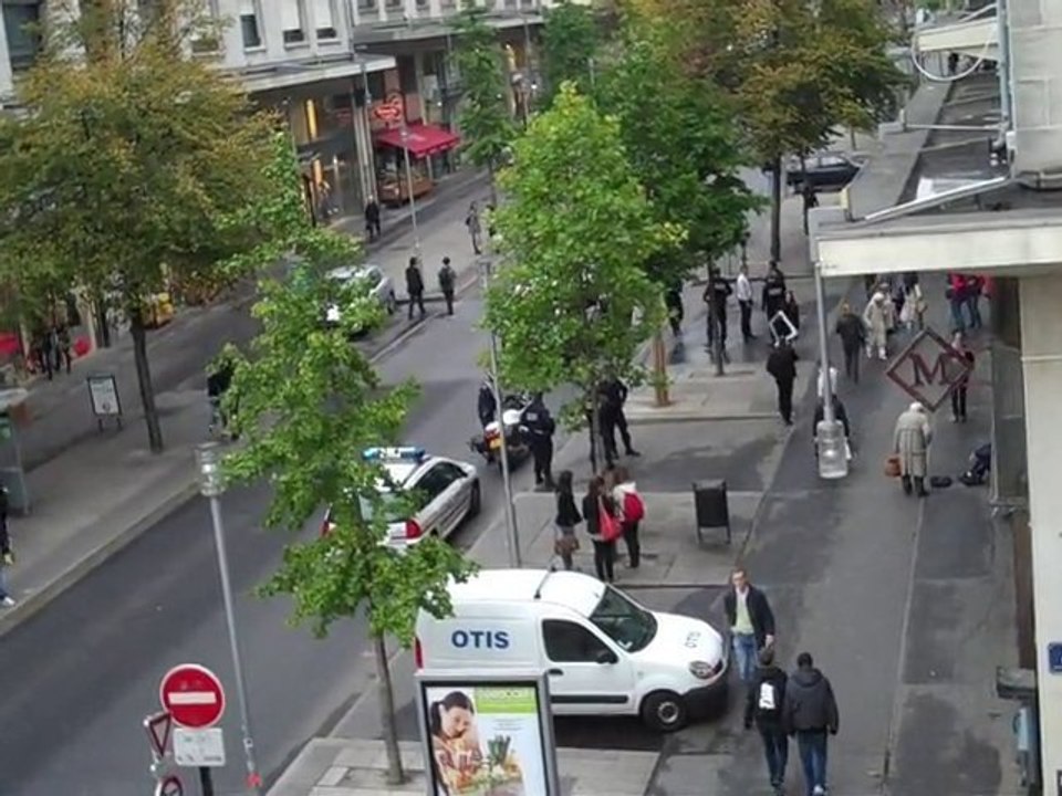 Incident lycéens - Nantes rue du Calvaire.