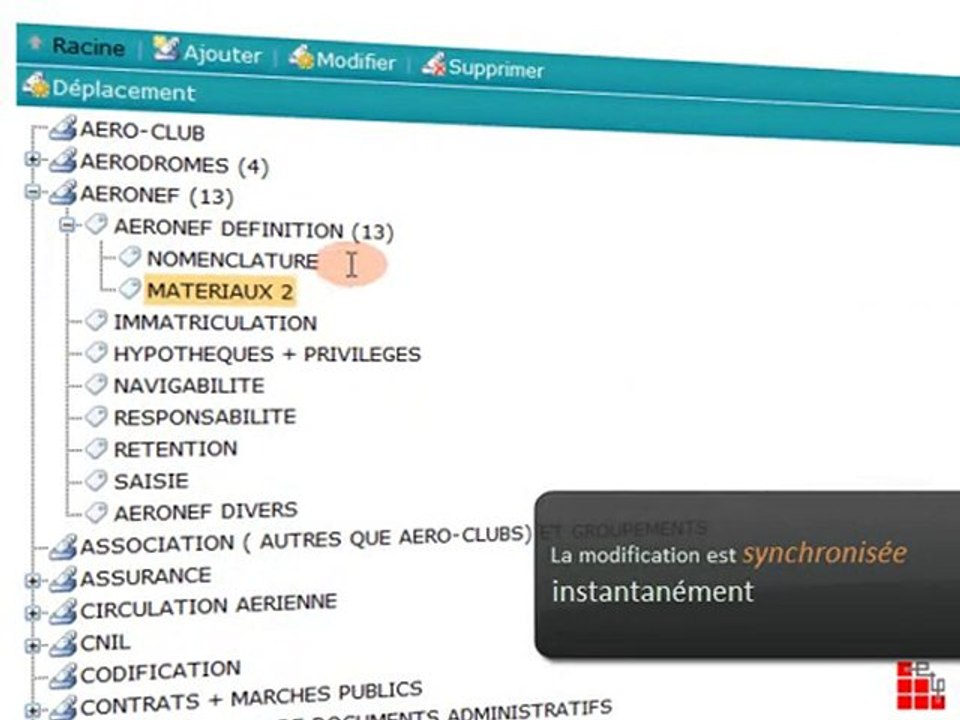 WebPart Plan de classement pour SharePoint - Administration