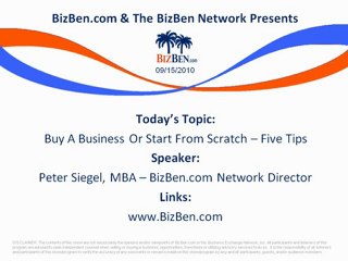 Buy A Business Or Start From Scratch - 5 Tips To Help Decide