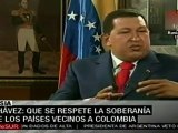 Chávez: que se respete la soberanía de los países vecinos