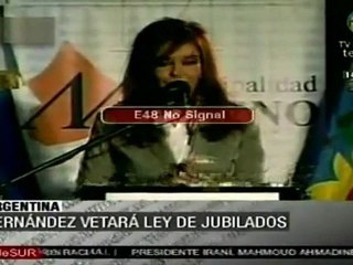 Fernández veta la subida de las pensiones a los jubilados