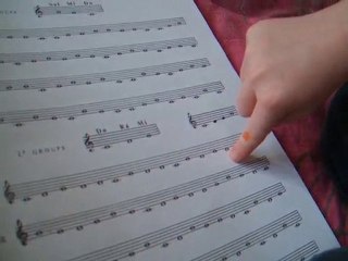 Mélyne lit les notes