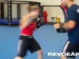 Cyborg Santos MMA Thai Pad Video, Thai Pad Demo