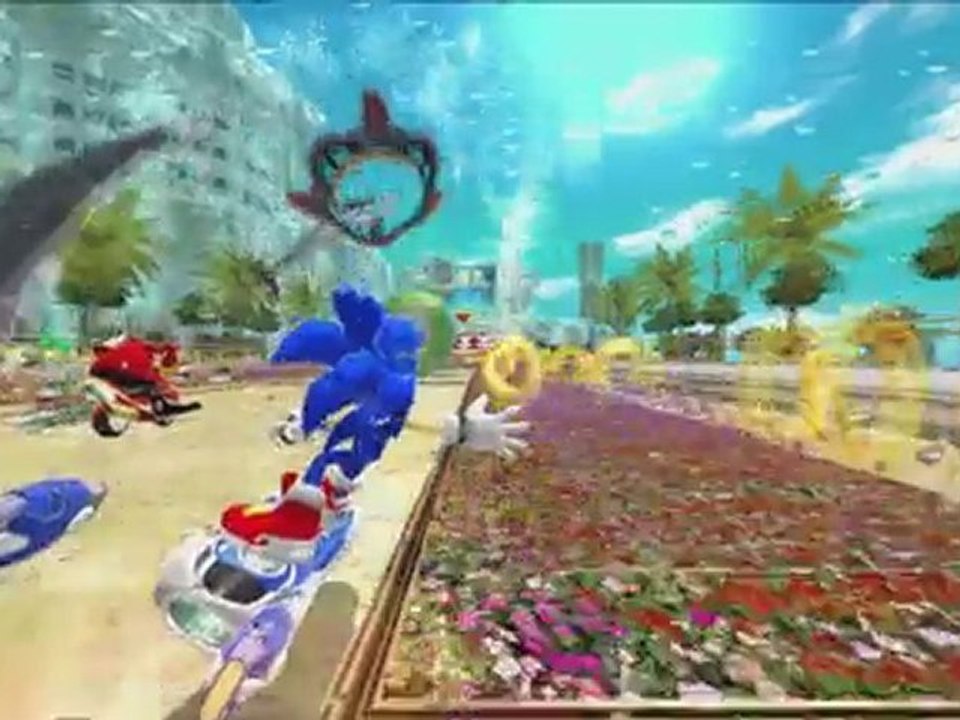 Sonic Free Riders avec Kinect pour Xbox 360