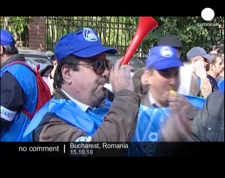 State employees demonstrating in Romania - no comment