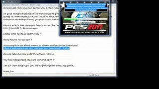 Cracked Pro Soccer Evolution 2011 for free on your XBOX 360