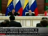 Rusia y Venezuela firman 15 acuerdos, que incluyen construcc