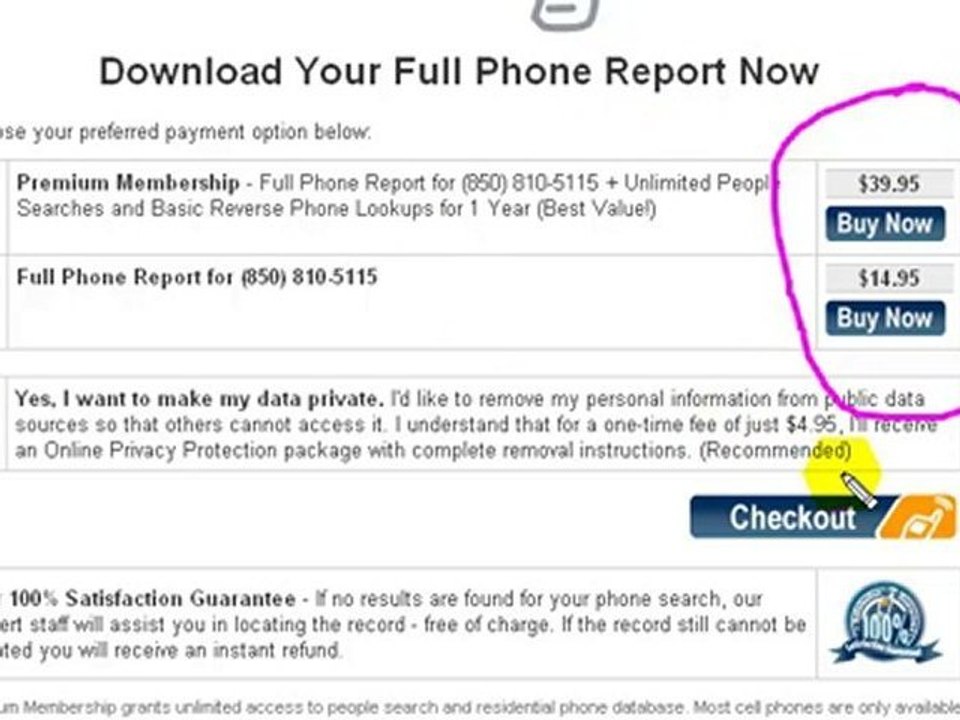 Find out the owner of any cell phone or unlisted number.