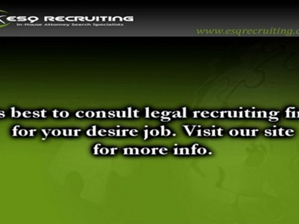 Reliable Legal Recruiting Firms