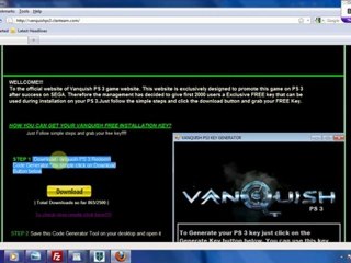 Keys Vanquish PS3