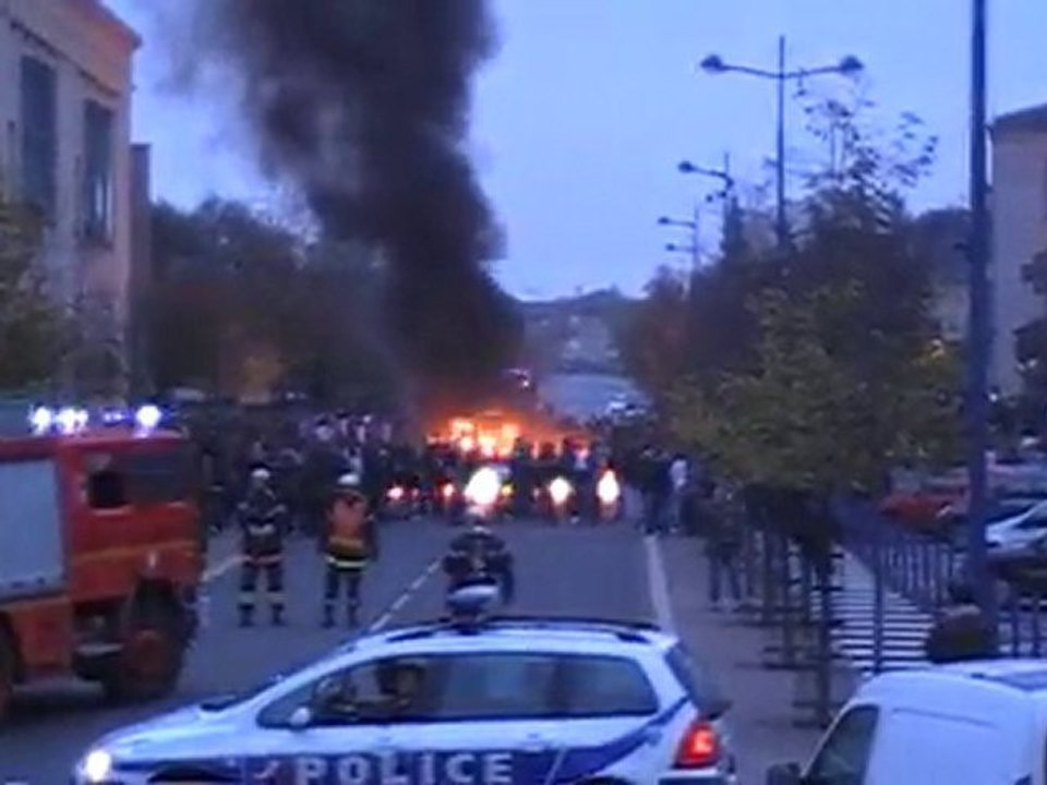 Blocus a Rombas le 15/10/2010