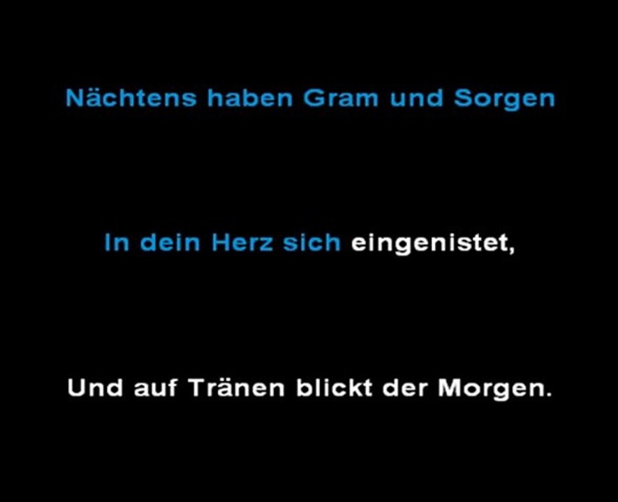 Nächtens. J. Brahms. Karaoké pour basses